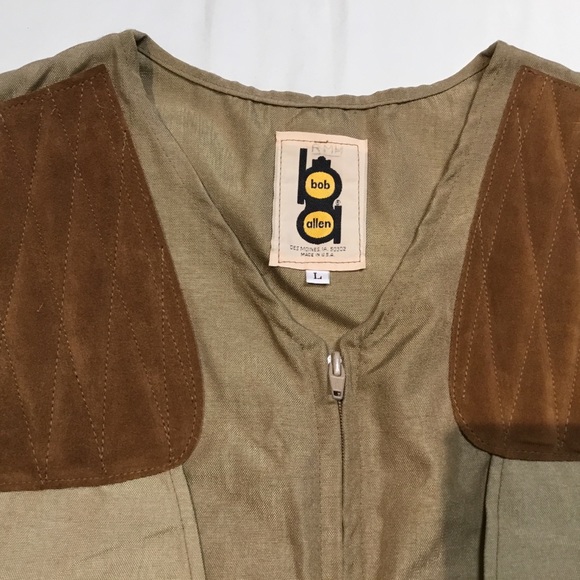 Vintage Bob Allen Brown Hunting Shooting Vest Mens Large USA Made Skeet Trap - Picture 2 of 5